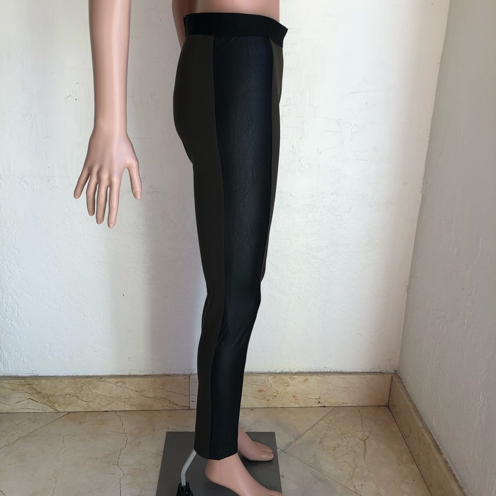 BCBGMaxAzria Women's Size S Black Slim Skinny Fit Olive/Black Leggings Pants